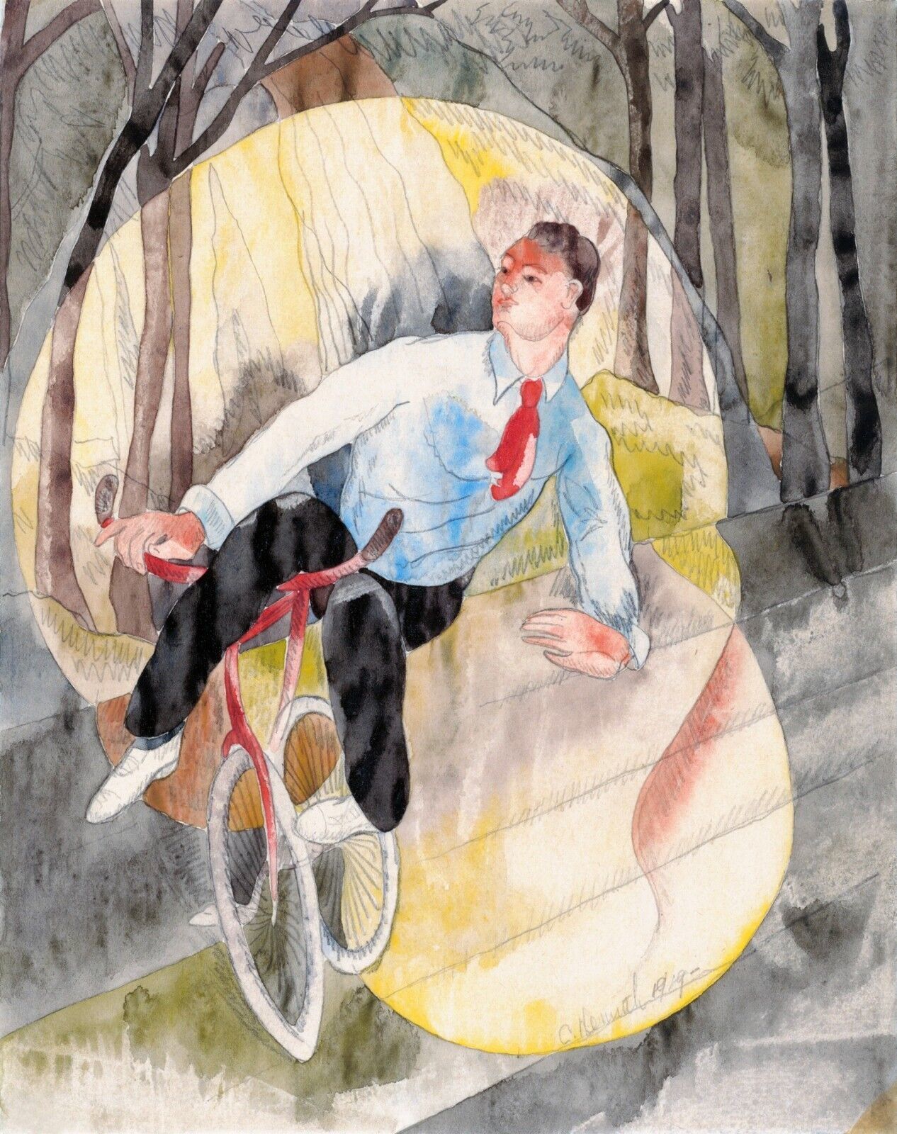 10013.Decor Poster.Room home art wall.Charles Demuth painting.Acrobat male dance