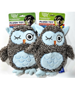 Plush Blue Owl Dog Toy With Squeaker &amp; Crinkle The Humane Society - £24.12 GBP