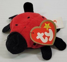 MM) 1993 TY Teenie Beanie Babies Lucky the Ladybug Stuffed Toy - £4.74 GBP