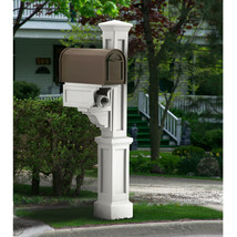 5809W Rockport Single Mailbox Post- White - $212.45