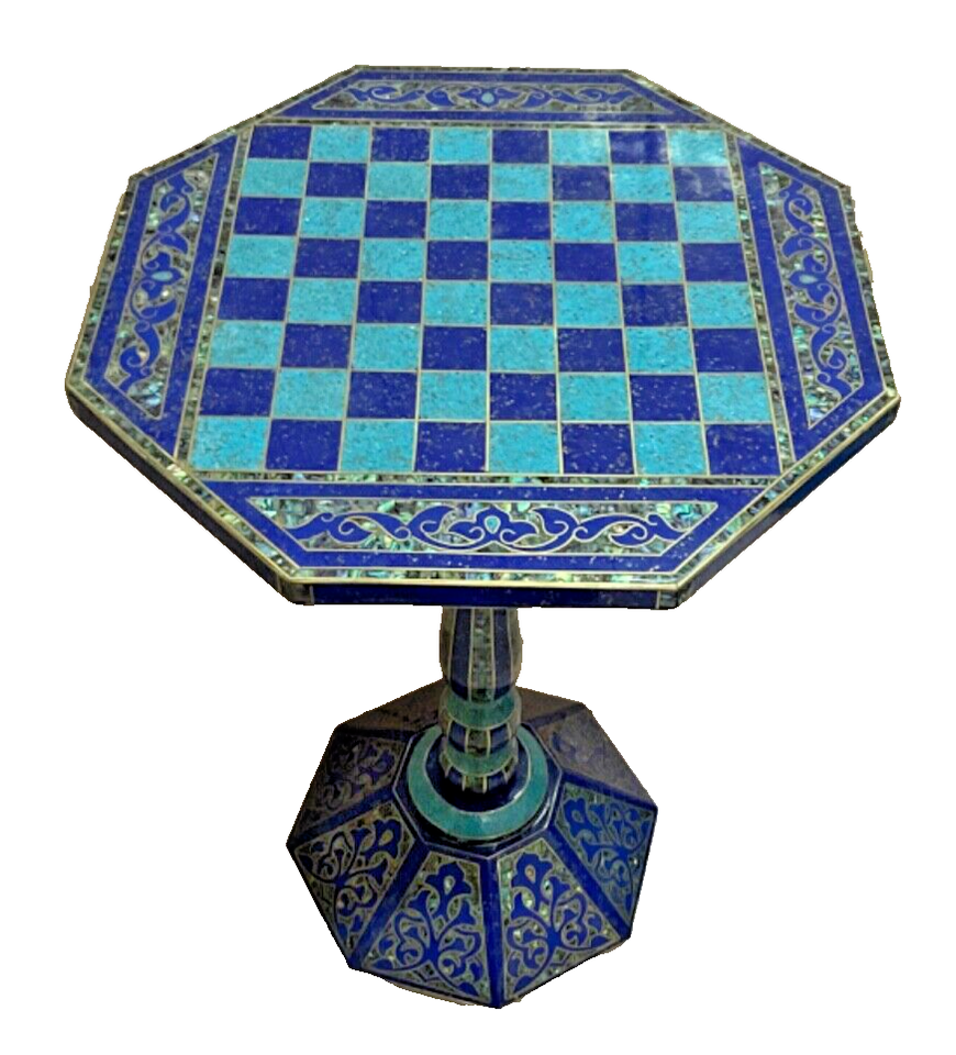 Handmade Chess Table, Inlaid Design Decorative, Chess Boards, Unique Che... - $2,280.00