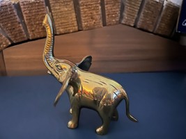 Brass Elephant Figurine - $11.00
