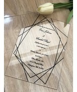 10pcs acrylic wedding invitaitons cards,Custom Acrylic save the date inv... - £25.06 GBP