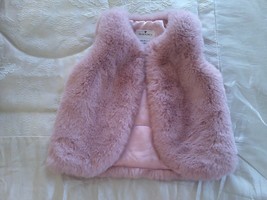 matalan pink fur warm bodywarmer jacket coat age 12-18 months gilet - $8.56