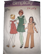 Vintage Simplicity Girls&#39; Jumper/Top/Pants Pattern #7021 Size 10 - $5.29 CAD
