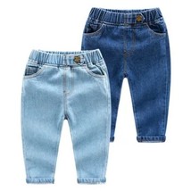 2-Pack Unisex Toddler Denim Jeans, Elastic Waistband( 5-6 years, W24.5in... - $24.99