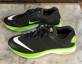 Rare Nike Women&#39;s Lunarlon (555394-013) Running Shoes - Size 6 Black White Green - £20.83 GBP