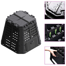 vidaXL Compost Bin Black Plastic Large Durable Compost Bin Square - $189.58