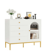 37.7&#39;&#39; Wide 1-Door Accent Cabinet with 4 Drawers - $214.70 CAD+