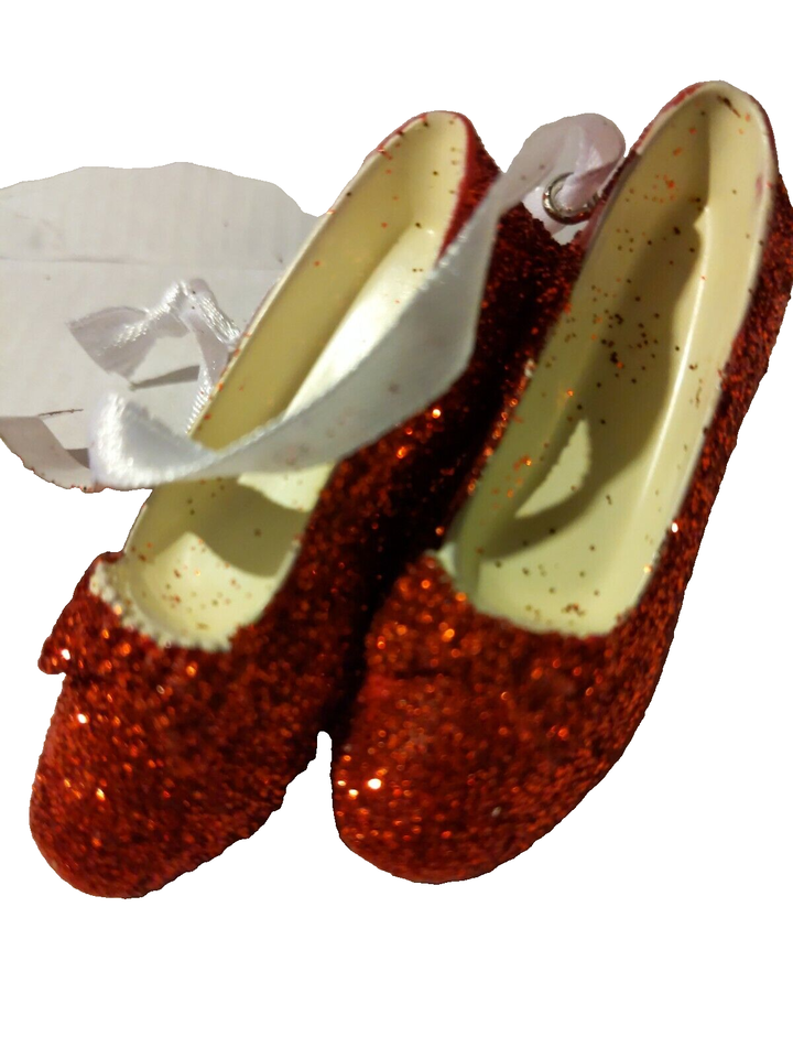 HALLMARK WIZARD OF OZ~DOROTHY&#39;S RUBY RED SLIPPERS~SHOES~resin ORNAMENT~NWT - $25.74