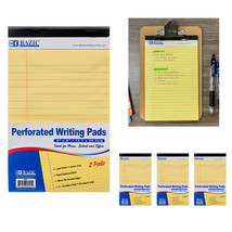 8X Legal Note Pads Perforated Ruled Writing 5&quot; X 8&quot; Canary Yellow 50 She... - $45.99
