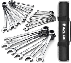  22-Piece Ratcheting Wrench Set: SAE &amp; Metric - £88.47 GBP