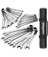  22-Piece Ratcheting Wrench Set: SAE &amp; Metric - £88.62 GBP