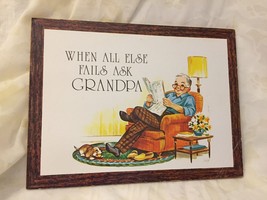 &quot;Grandpa&quot;, &quot;When All Else Fails Ask Grandpa&quot; Decorator Wall Plaque - £4.59 GBP