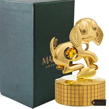 &quot;2018 Year of the Dog&quot; 24k Gold Plated Dog Music Box plays Love Story Or... - £26.54 GBP
