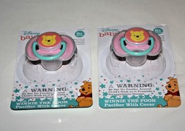 Disney Baby Pacifiers with Covers ~Winnie The Pooh ~ BPA FREE *Set of 2* In Box - £7.46 GBP