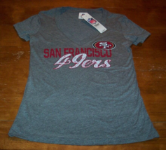 VINTAGE STYLE WOMEN&#39;S TEEN SAN FRANCISCO 49ERS NFL FOOTBALL T-Shirt SMAL... - £15.55 GBP