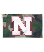 Nebraska Huskers 90cmx150cm/3x5FT Single-Sided Deluxe Camo Flag - $380.13 MXN