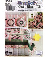 FULL BLOOM &amp; ROMAN STRIPE Quilt Block Club #6 Simplicity Pattern 7095 UNCUT - $12.00