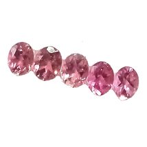 1.64 Carats 100% Natural Pink Tourmaline Oval 5 Pcs. top Quality Gems by DVG - £54.99 GBP