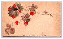 Hand Painted Lychee Fruit Signed H Matsuake UNP UDB Postcard Z5 - £13.63 GBP