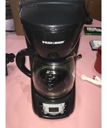 Black &amp; Decker 12 Cup Coffee Carafe Pot &amp; Lid Black Trim For Model DLX1050B - £30.93 GBP