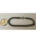 Oval Double Chain Link Bracelet Sterling Silver .925 - £20.79 GBP