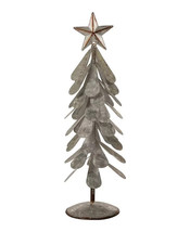 GLITZHOME 18&quot; H Galvanized Metal Christmas Table Tree Decor. NEW - $23.99