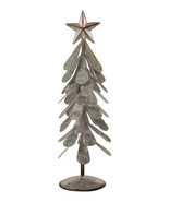 GLITZHOME 18&quot; H Galvanized Metal Christmas Table Tree Decor. NEW - £19.17 GBP