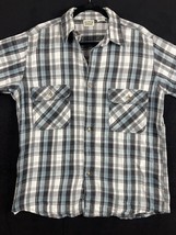 Vintage Five Brothers Flannel Shirt Men’s L Plaid Striped Cotton Button Up - £17.01 GBP