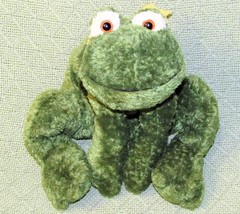 Mary Meyer Flip Flops Frog 12&quot; Plush Stuffed B EAN Bag Animal Green Yellow Ribbon - £8.49 GBP