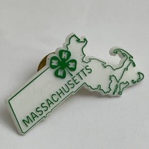 Massachusetts 4H Club Organization Plastic State Farming Lapel Hat Pin P... - $4.95