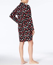 allbrand365 designer Womens Printed Flannel Sleepshirt Size X-Small Color Black - £27.78 GBP