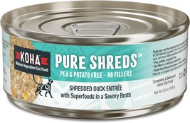 KOHA Pure Shreds Duck Entrée for Cats, Single Meat High Protein Wet Cat Food, - $62.19