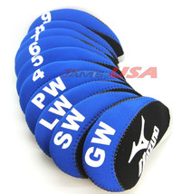 MIZUNO Blue &amp; Black Color Golf Iron HeadCover 10 pcs Set Head Covers Neo... - $25.90