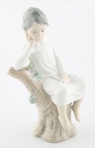 Lladro Little Boy Thinker Decorative Figurine 4876 Porcelain Hand Made in Spain - £74.78 GBP