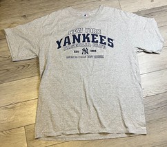 New York Yankees MLB Official Merchandise Grey T-Shirt Size L Baseball Club - $11.97
