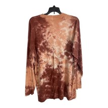 We the Free Womens Shirt Adult Size Small Brown Tie Dye Long Sleeve Tunic - £19.50 GBP