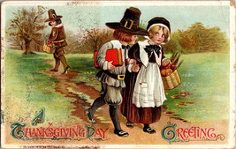 Thanksgiving Day Greetings Vintage Postcard Postmarked 1912 Embossed - £4.89 GBP