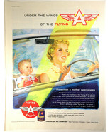 Vintage Print Ad 1956 Flying A Ethyl Veedol 10-30 Motor Oil Mother Child... - £7.84 GBP