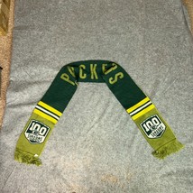 Green Bay Packers Mens Scarf Green Gold 100 Anniversary Winter Fall Foot... - $14.98