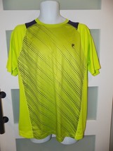 Fila Sport Neon Yellow/Black SS Shirt Size L Men&#39;s - £11.64 GBP