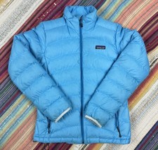 Patagonia Hi-loft Down Sweater Coat Baby Blue Puffer Puff Jacket Womens Sz S - £61.89 GBP