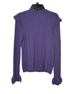 Polo Ralph Lauren Women Sweater Ruffle Wool Pointelle Thistledown Heathe... - £27.75 GBP