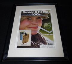 1977 Benson &amp; Hedges 100s Lights Cigarettes Framed 11x14 ORIGINAL Advert... - $39.59