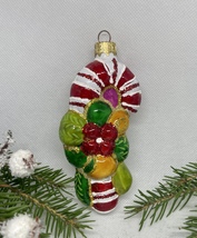 Candy multi-colored glass Christmas handmade ornament,Christmas glass decoration - £11.35 GBP