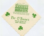 Pat O&#39;Brien&#39;s Napkin with Drink Recipes French Quarter New Orleans Louis... - $41.54