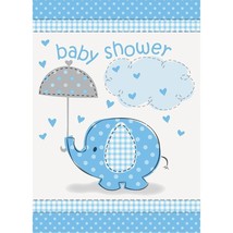 Unique Baby Shower Elephant Party Invitations, 5.5 X 4, Blue - £11.79 GBP