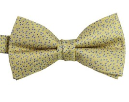 allbrand365 designer Mens Dotted Silk Pre Tied Bowtie Color Gold Size OS - £24.53 GBP