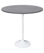 LeisureMod 36" Round Bar Height Dining Table with Sintered Stone Top and White S - $513.52